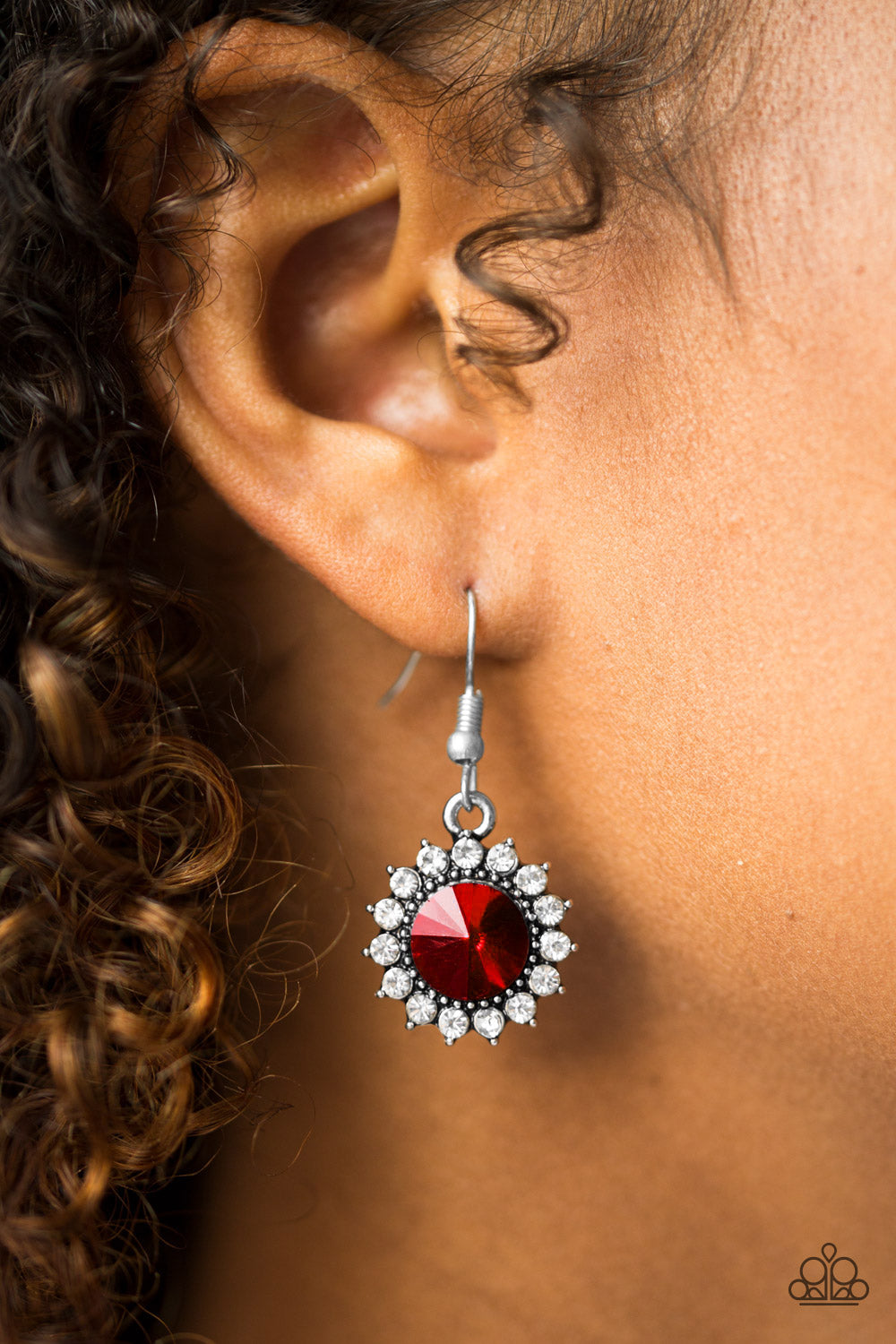 Paparazzi ♥ Bring In The BEAM Team - Red ♥  Earrings