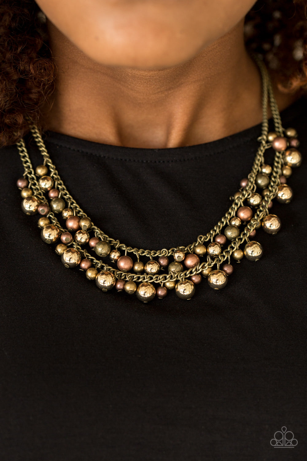 Paparazzi ♥ The FIERCE Lady - Brass ♥  Necklace
