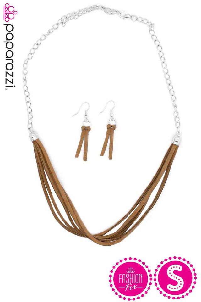 Paparazzi ♥ Best Suede Plans - Brown ♥ Necklace