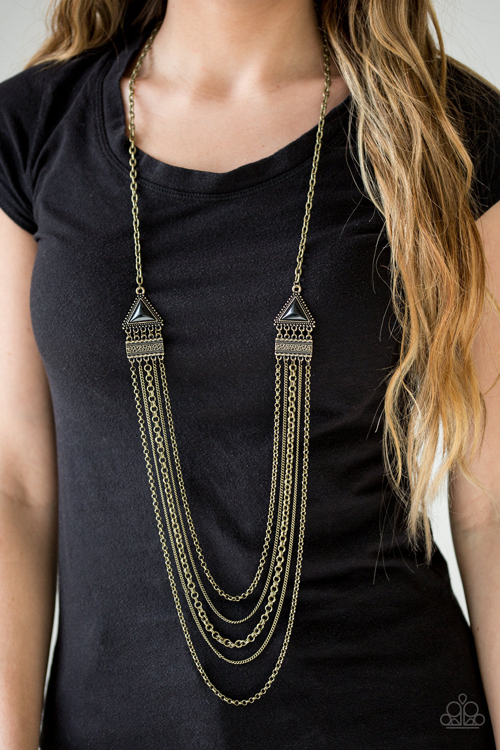 Paparazzi ♥ Running With Wolves - Brass ♥  Necklace