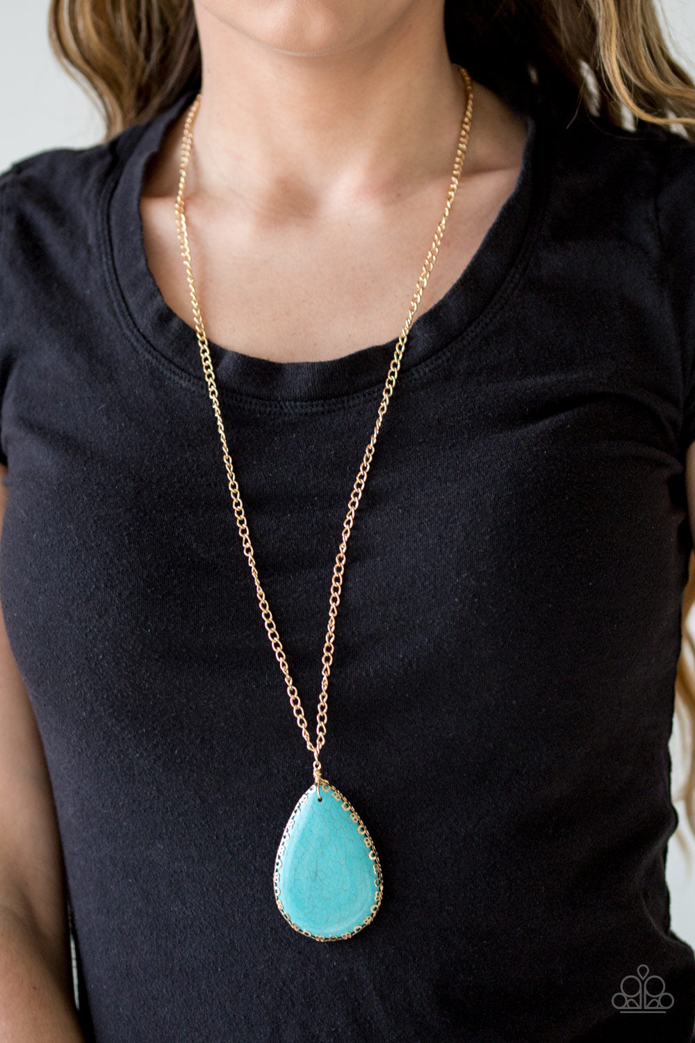 Paparazzi ♥ Stone Magnificence - Blue ♥  Necklace