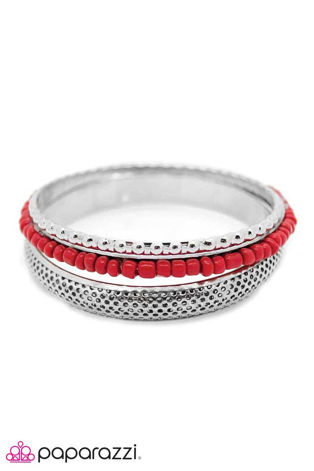 Paparazzi ♥ Paint the Town Red - Red ♥ Bracelet