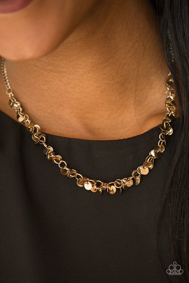 Paparazzi ♥ Year To Shimmer - Brass ♥ Necklace