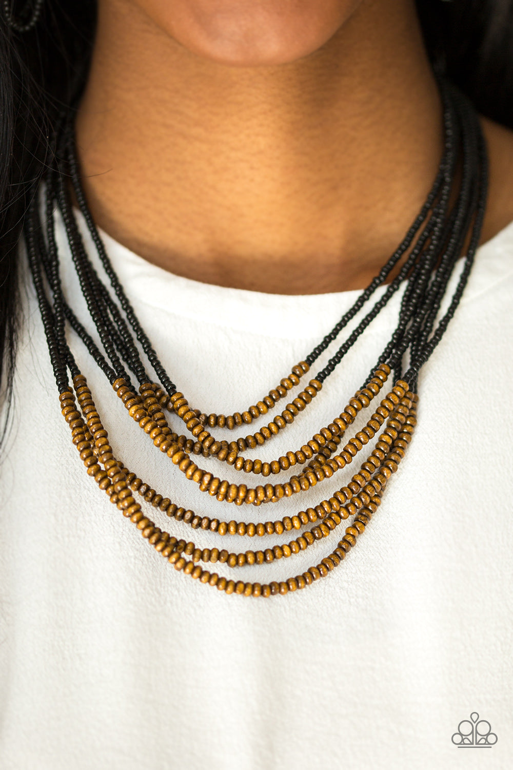 Paparazzi ♥ The Savannah Plains - Black ♥  Necklace
