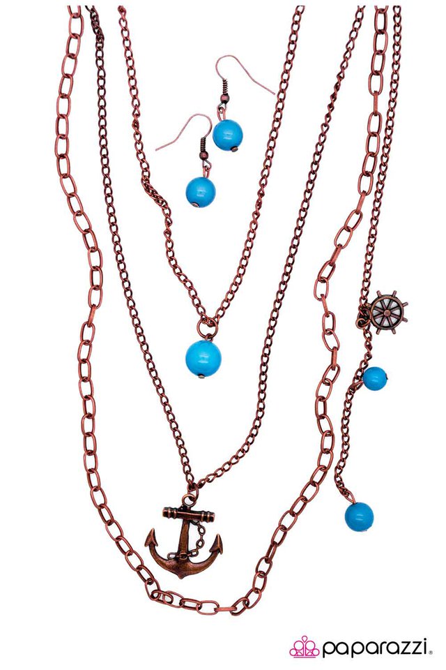 Paparazzi ♥ Sailing the Radiant Seas - Copper ♥ Necklace