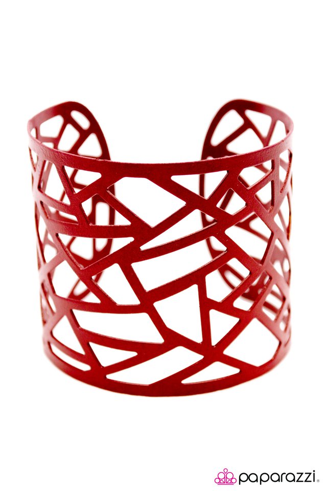 Paparazzi ♥ Fractured - Red ♥ Bracelet