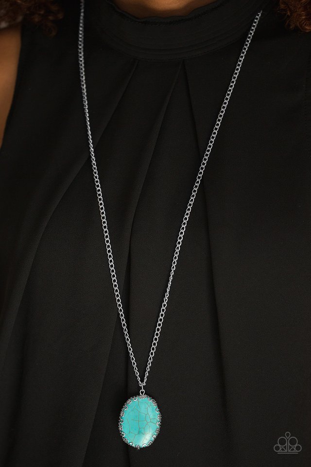 Paparazzi ♥ Ill Never DESERT You - Blue ♥ Necklace