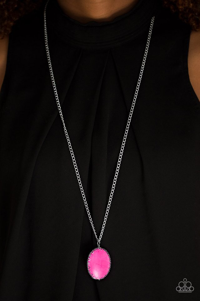Paparazzi ♥ Ill Never DESERT You - Pink ♥ Necklace