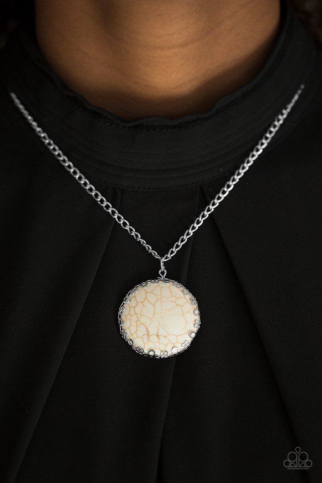 Paparazzi ♥ Stone Desert - White ♥ Necklace