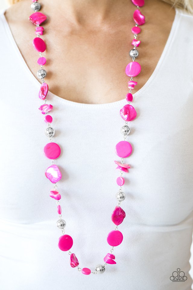 Paparazzi ♥ A World To SEA - Pink ♥ Necklace