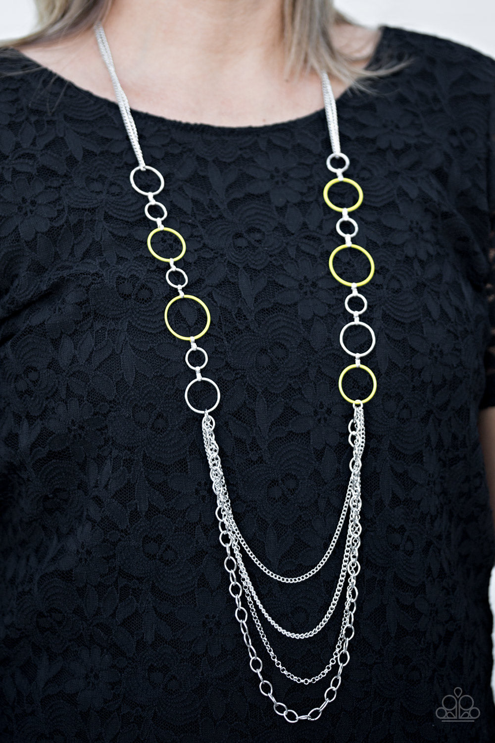Paparazzi ♥ Beautifully Bubbly - Yellow ♥  Necklace