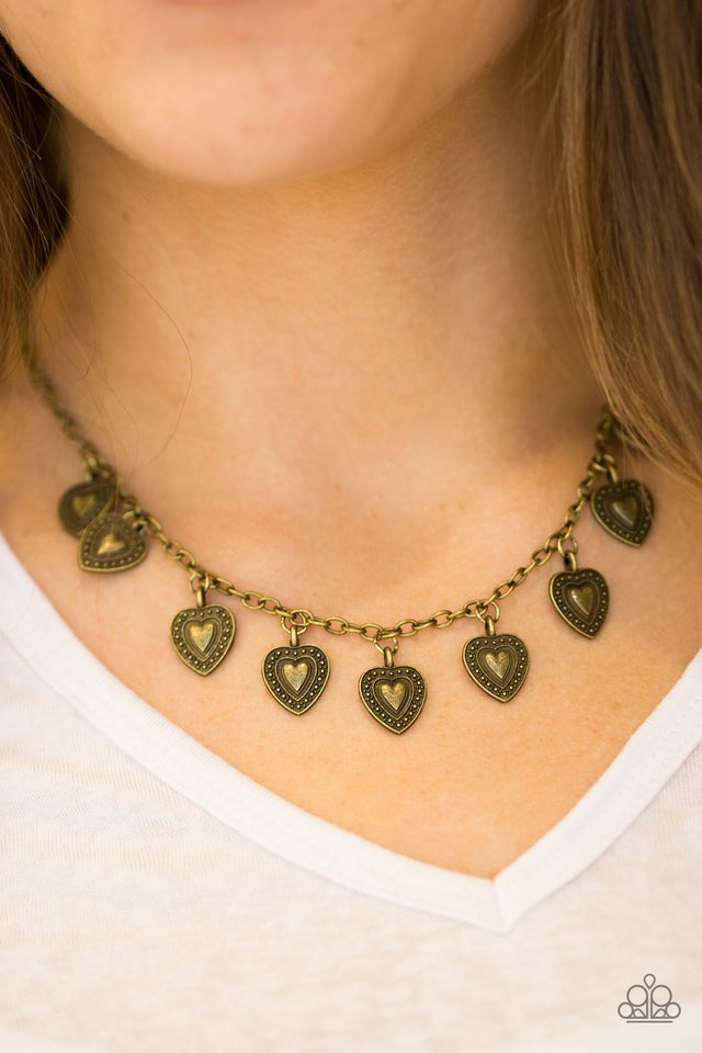 Paparazzi ♥ Lost In The Moment - Brass ♥ Necklace