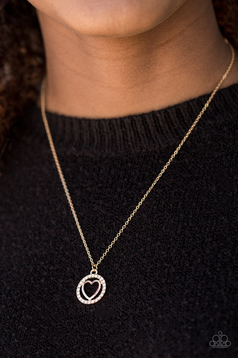Paparazzi ♥ Change Of HEART-THROB - Gold ♥  Necklace