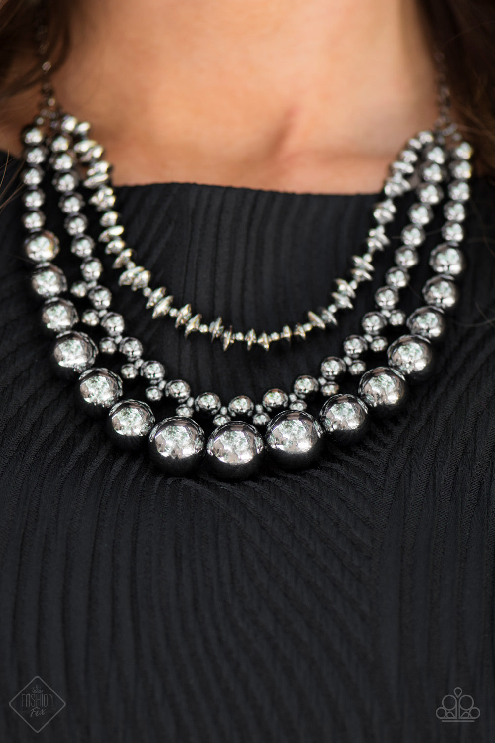 Paparazzi ♥ Beaded Beauty - Black ♥  Necklace