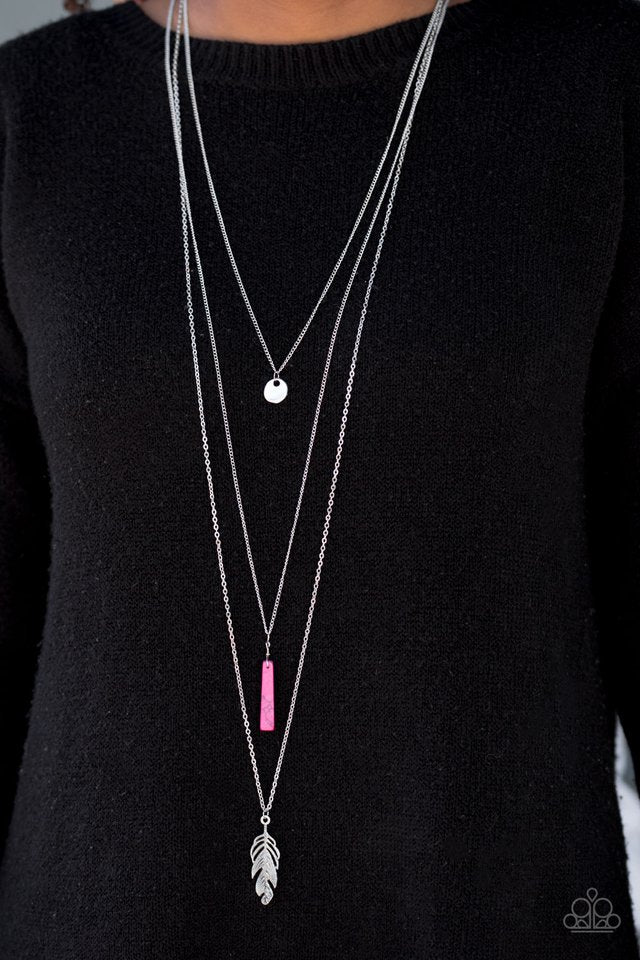 Paparazzi ♥ Soaring Eagle - Pink ♥ Necklace