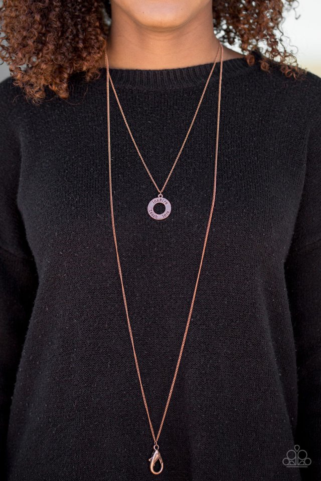 Paparazzi ♥ Secret Of Success - Copper ♥ Lanyard