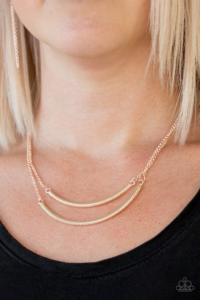 Paparazzi ♥ Come Rain Or MOONSHINE - Rose Gold ♥ Necklace