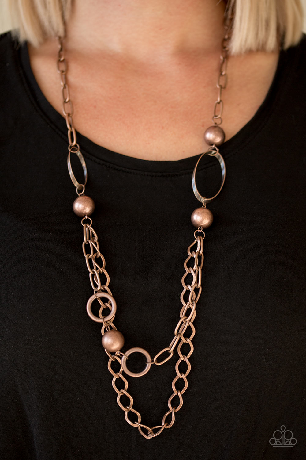 Paparazzi ♥ Mega Metal - Copper ♥  Necklace