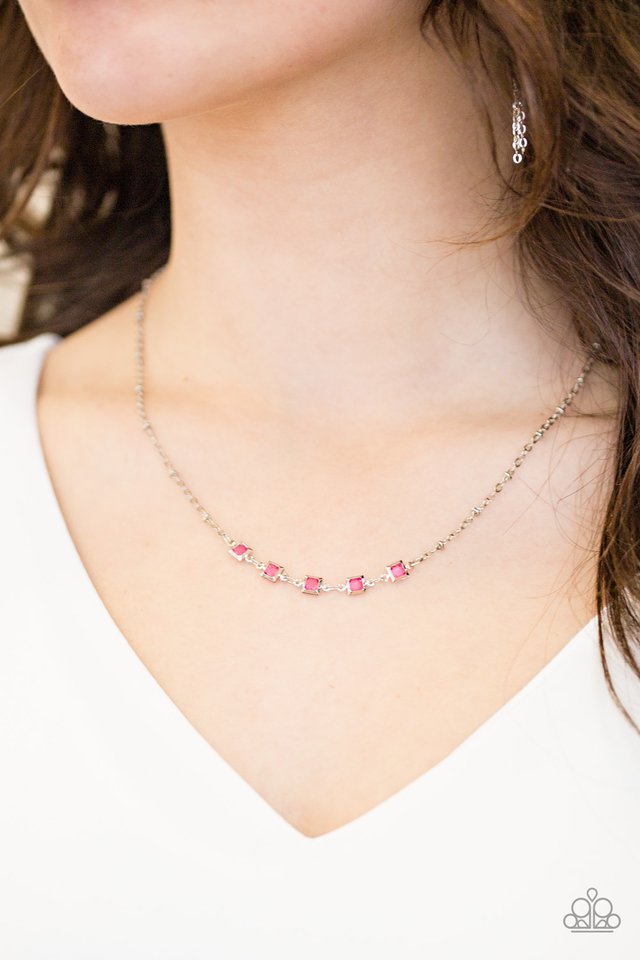 Paparazzi ♥ GLEAM World - Pink ♥ Necklace