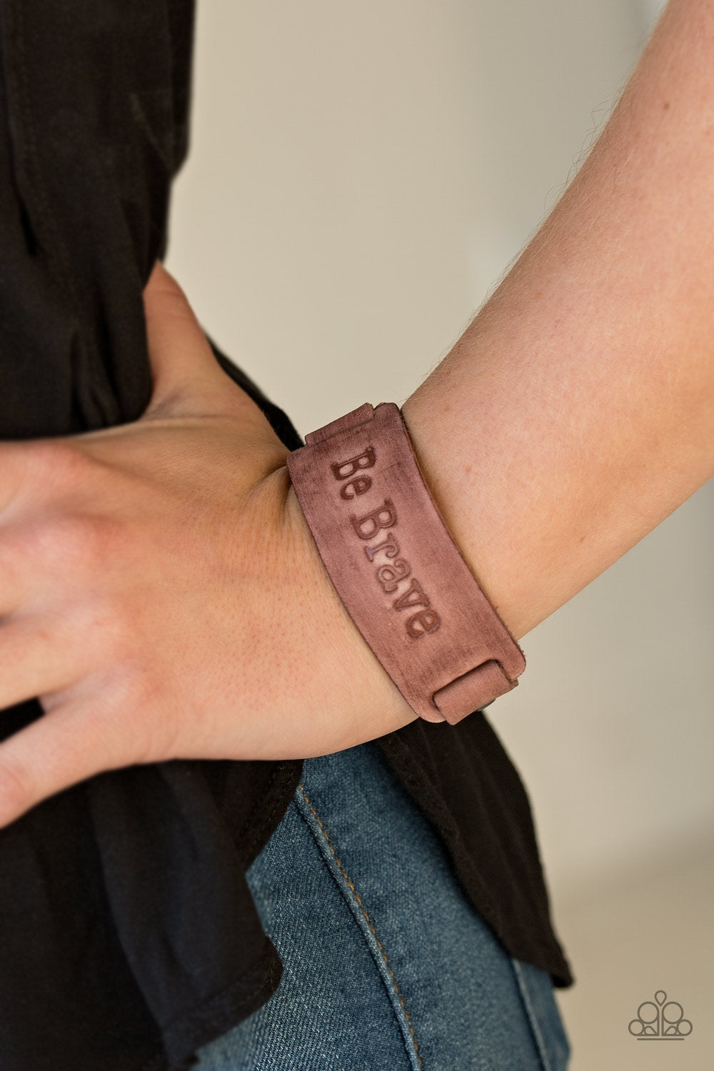 Paparazzi ♥ Put On A Brave Face - Brown ♥  Bracelet