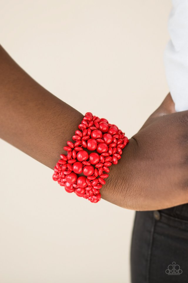 Paparazzi ♥ Tropical Bliss - Red ♥ Bracelet