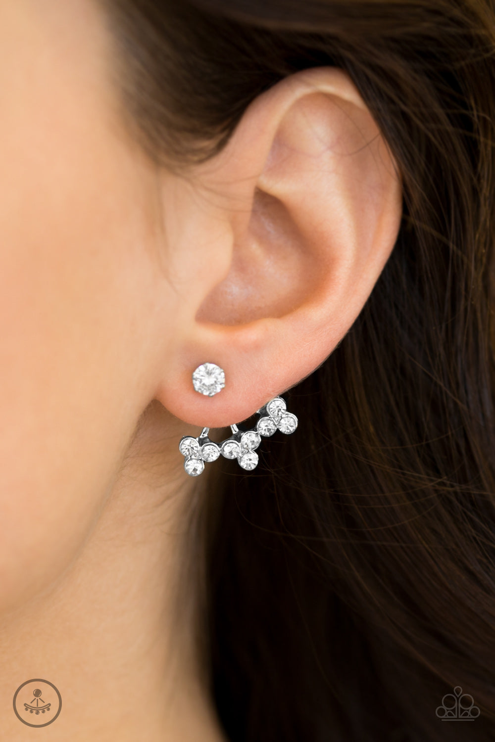 Paparazzi ♥ Big Reputation - White ♥  Post Earrings