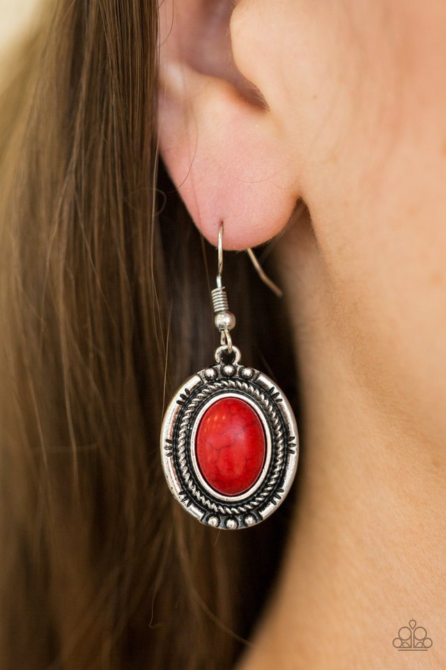 Paparazzi ♥ Shifting Sands - Red ♥ Earrings
