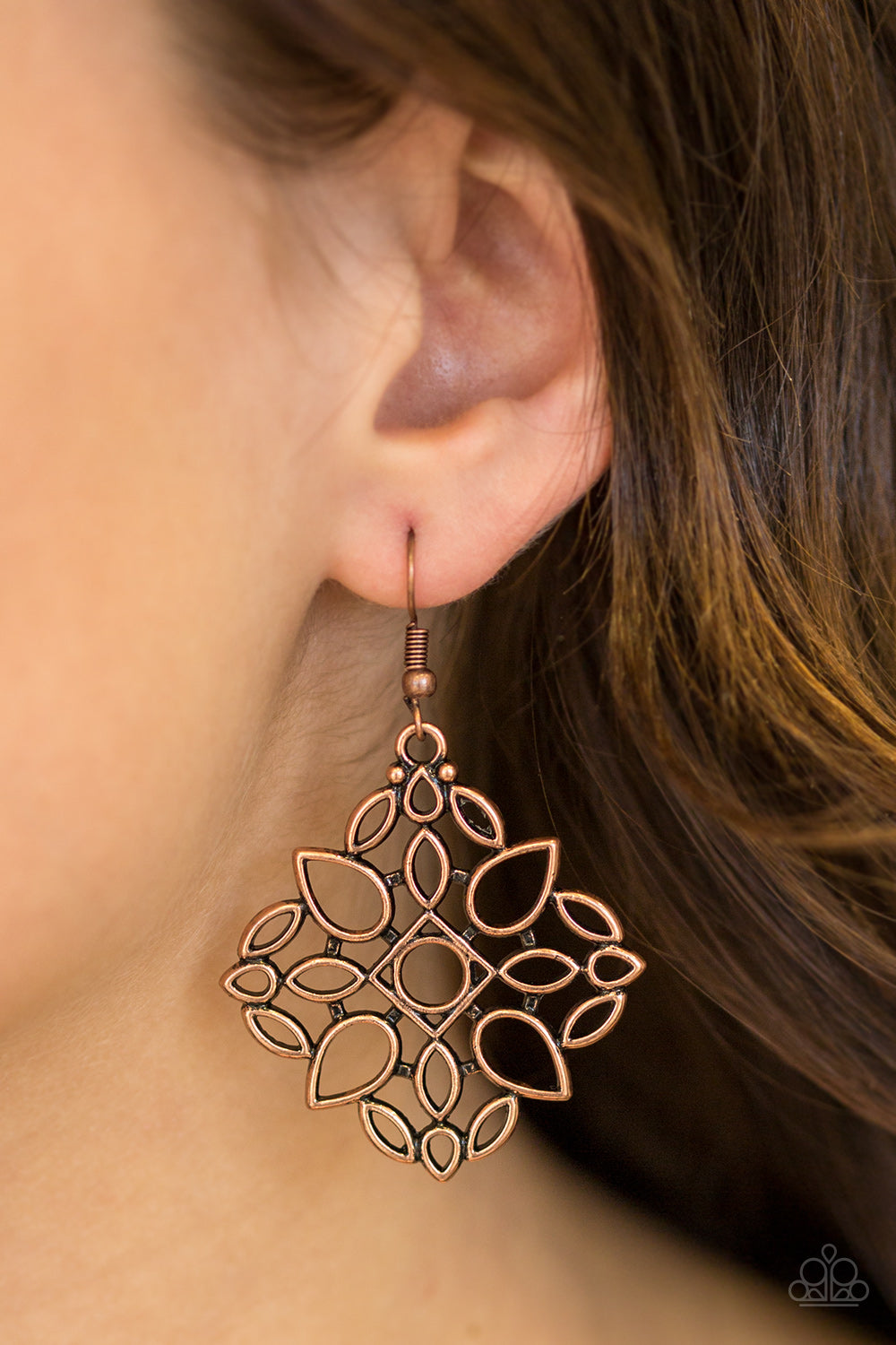 Paparazzi ♥ Elaborate Scheme - Copper ♥  Earrings