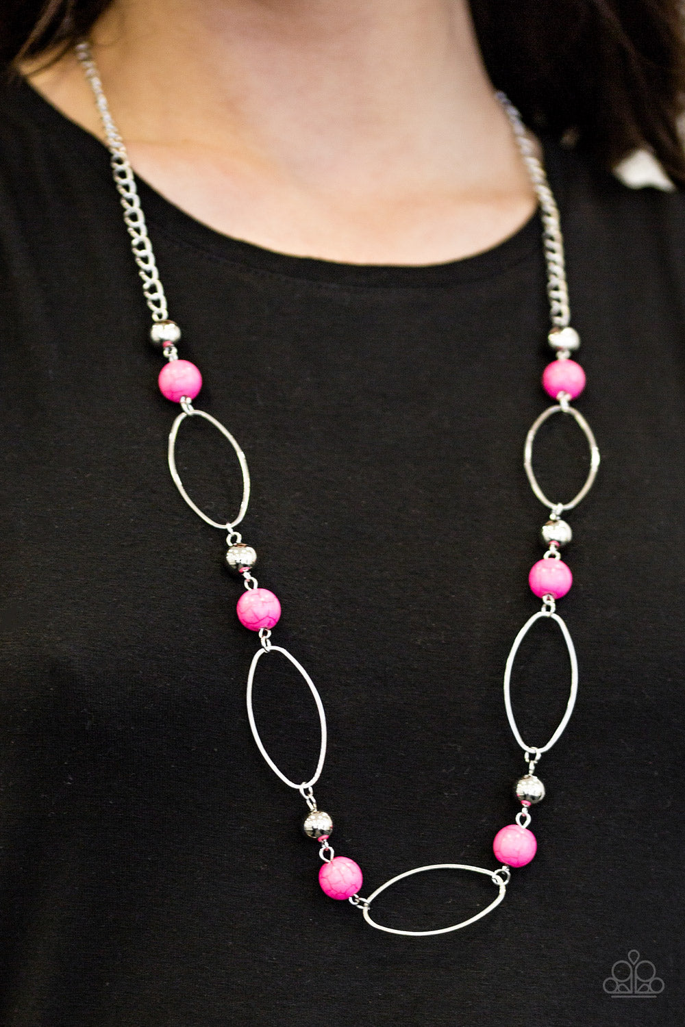 Paparazzi ♥ Simple Stonework - Pink ♥  Necklace