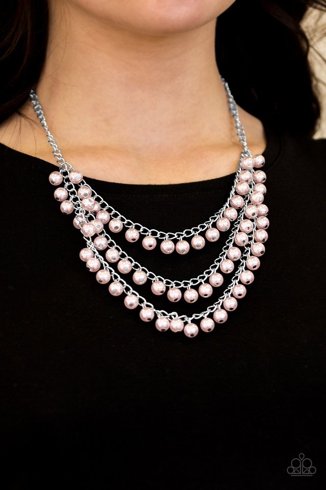 Paparazzi ♥ Chicly Classic - Pink ♥ Necklace