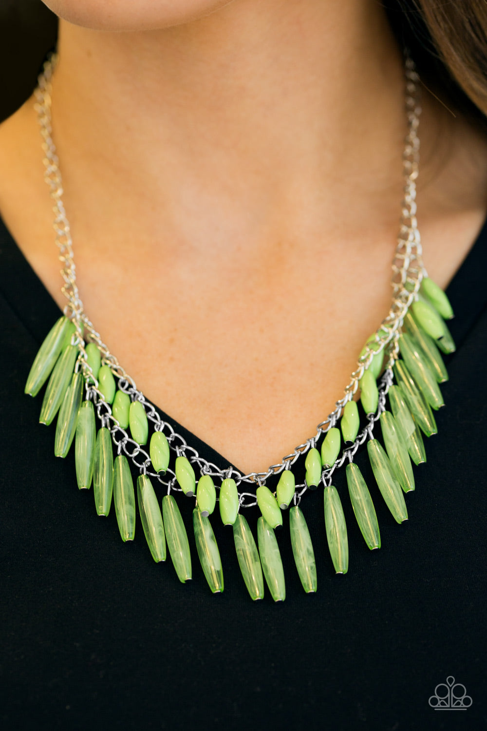 Paparazzi ♥ Speak Of The DIVA - Green ♥  Necklace