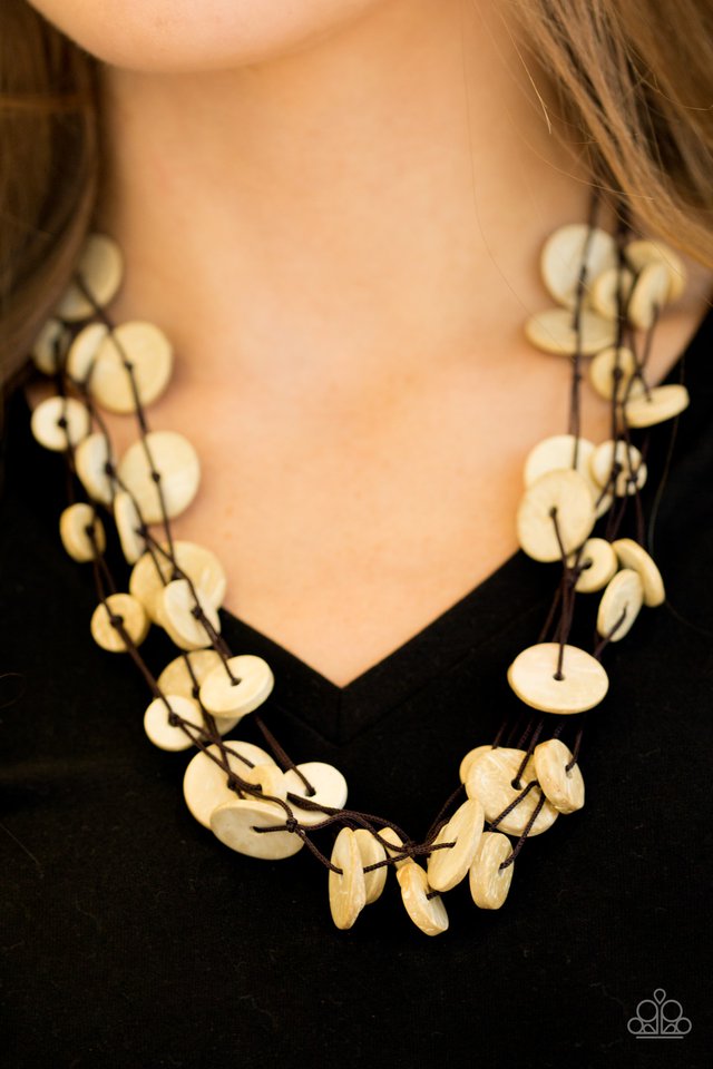 Paparazzi ♥ Bermuda Beach House - White ♥ Necklace