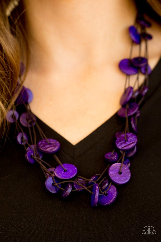 Paparazzi ♥ Bermuda Beach House - Purple ♥ Necklace