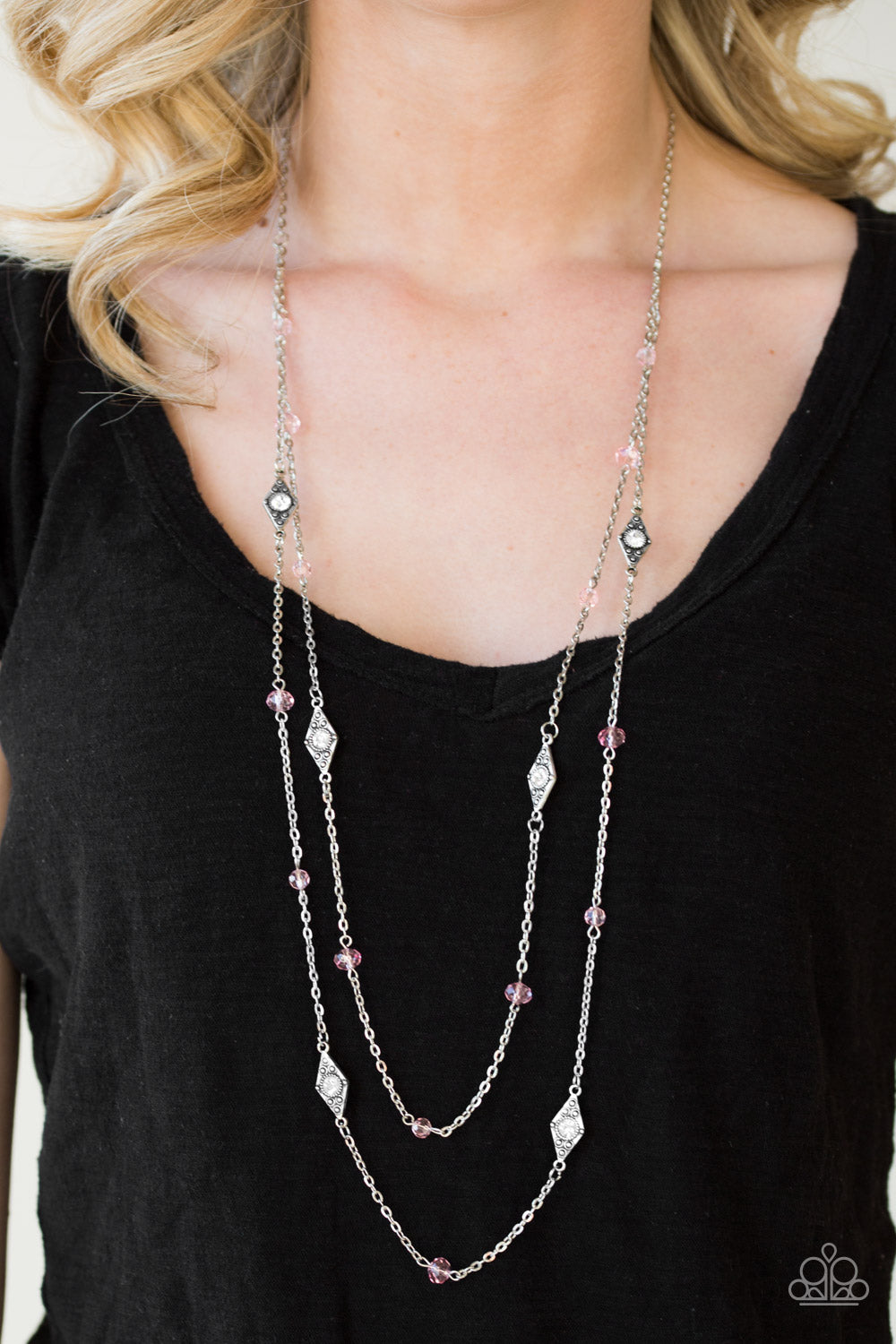 Paparazzi ♥ All Glam, All The Time - Pink ♥  Necklace