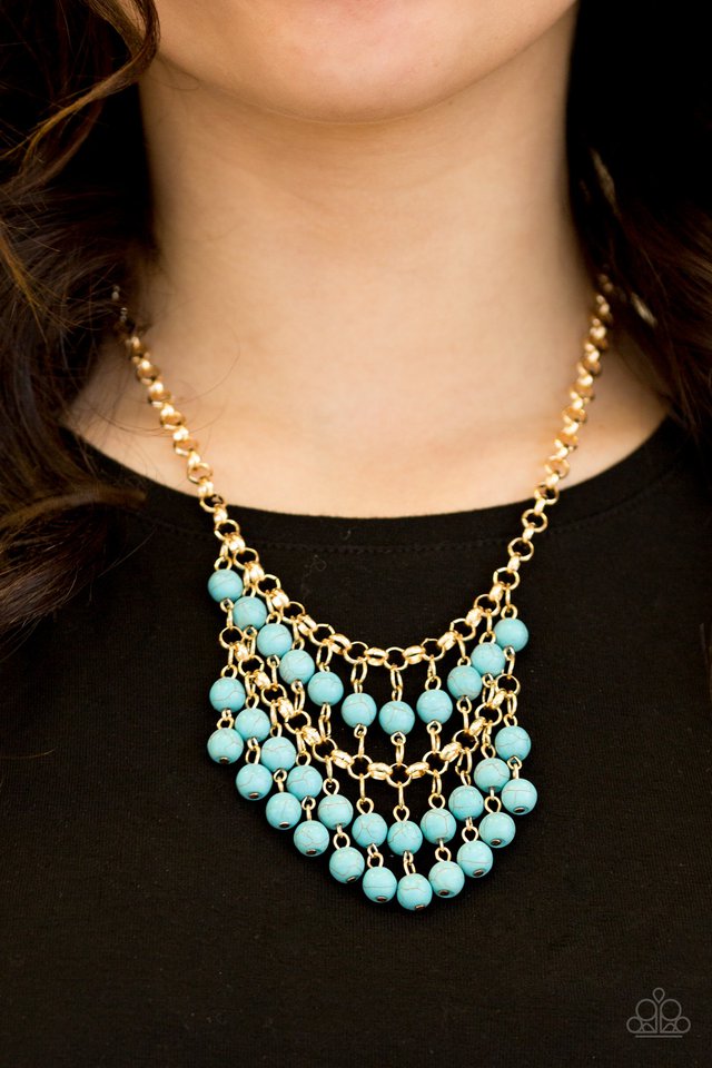 Paparazzi ♥ Jurassic Park Party - Gold ♥ Necklace