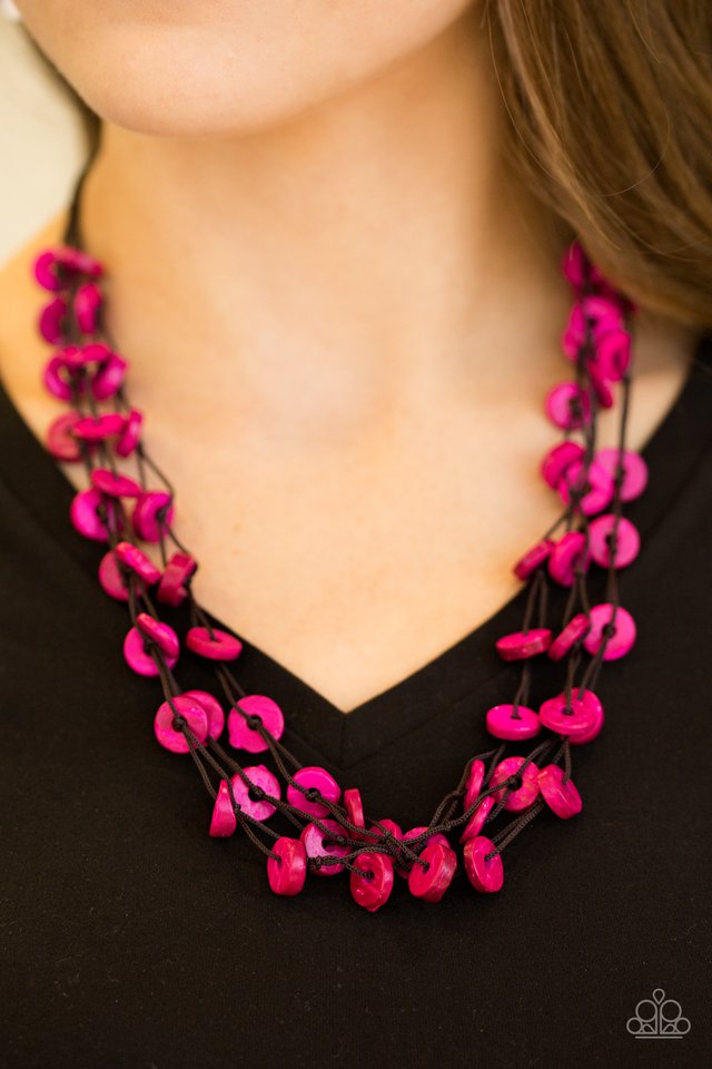 Paparazzi ♥ Hoppin Honolulu - Pink ♥ Necklace