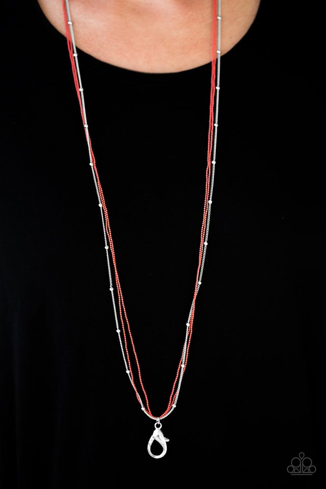 Paparazzi ♥ Colorfully Chic - Orange Lanyard ♥ Lanyard