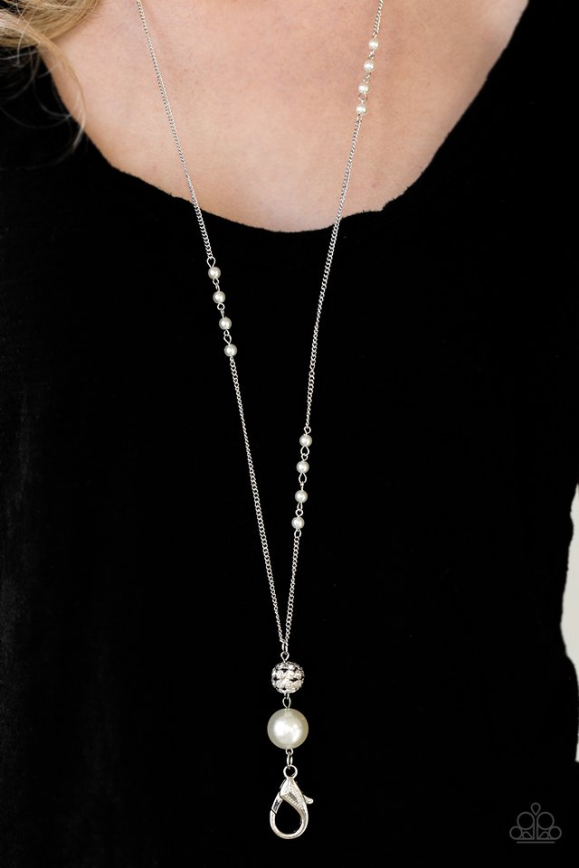 Paparazzi ♥ The Only Show In Town - White Lanyard ♥ Lanyard