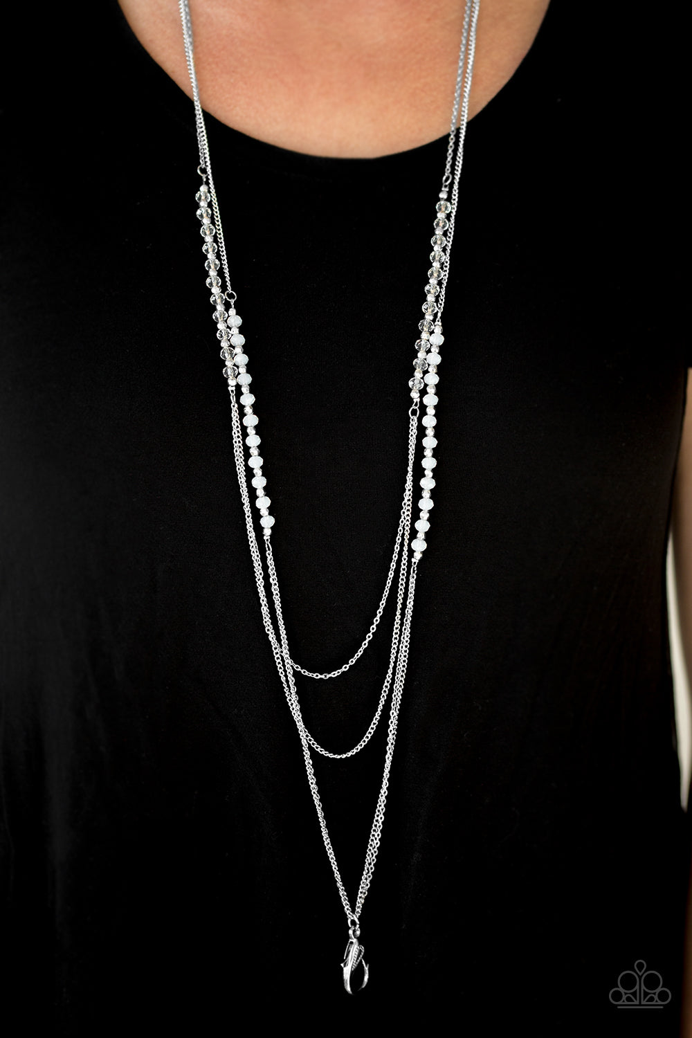 Paparazzi ♥ Shimmer Showdown - White Lanyard ♥  Lanyard