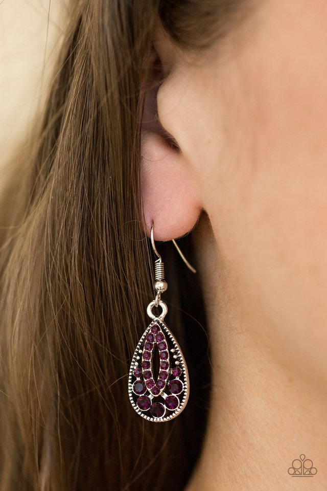 Paparazzi ♥ Money To Blow - Purple ♥ Earrings