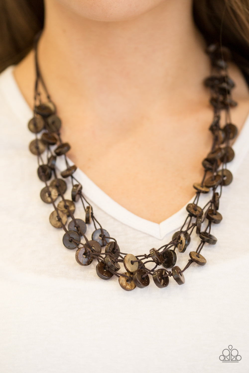 Paparazzi ♥ Hoppin Honolulu - Brown ♥  Necklace
