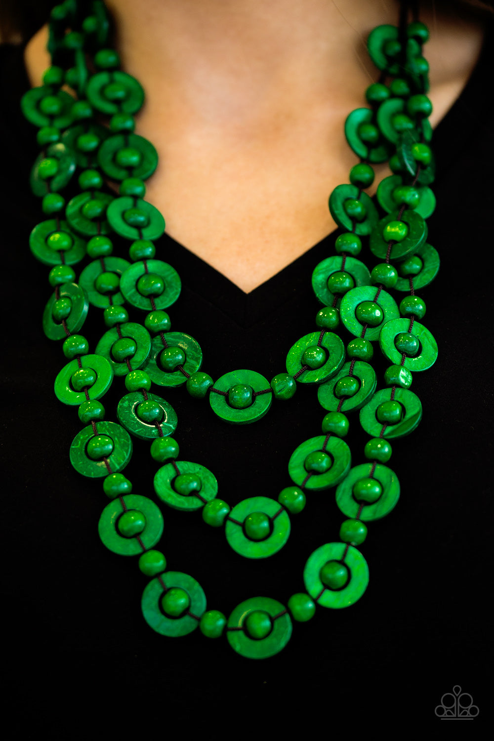 Paparazzi ♥ Bermuda Belle - Green ♥  Necklace