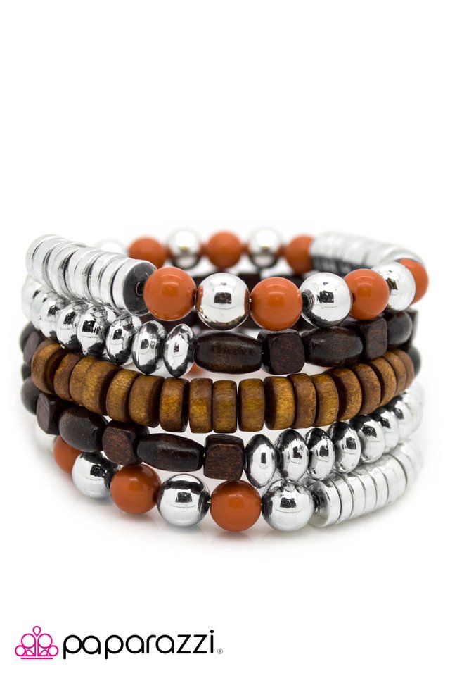 Paparazzi ♥ All in the Wrist - Orange ♥ Bracelet