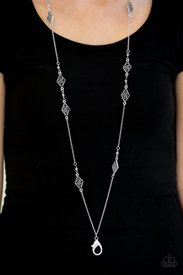 Paparazzi ♥ Starlight Carpet Ride - White Lanyard ♥ Lanyard