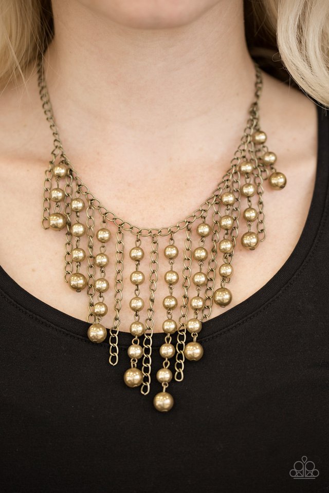 Paparazzi ♥ STUN Control - Brass ♥ Necklace