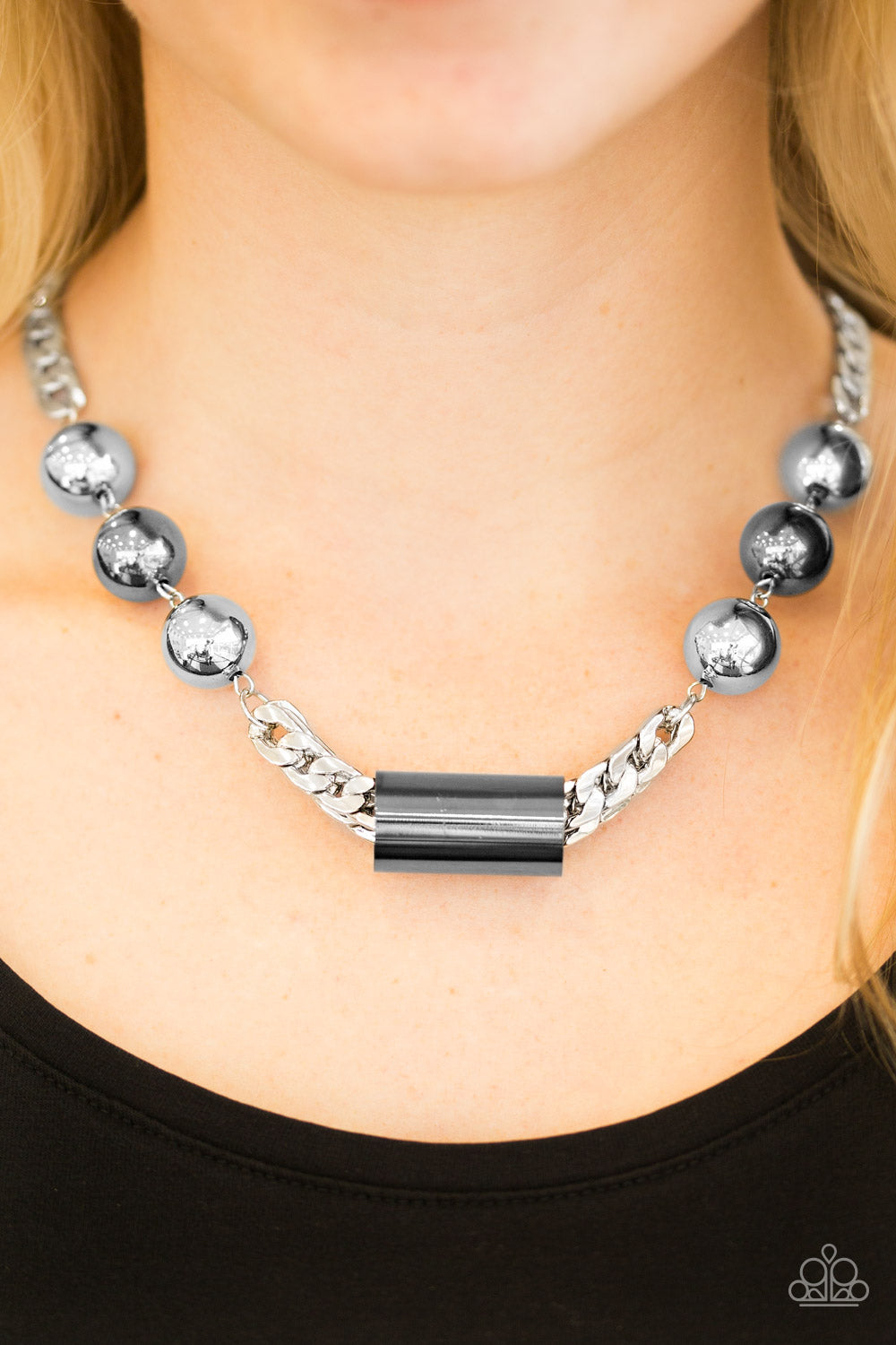 Paparazzi ♥ All About Attitude - Silver ♥  Necklace