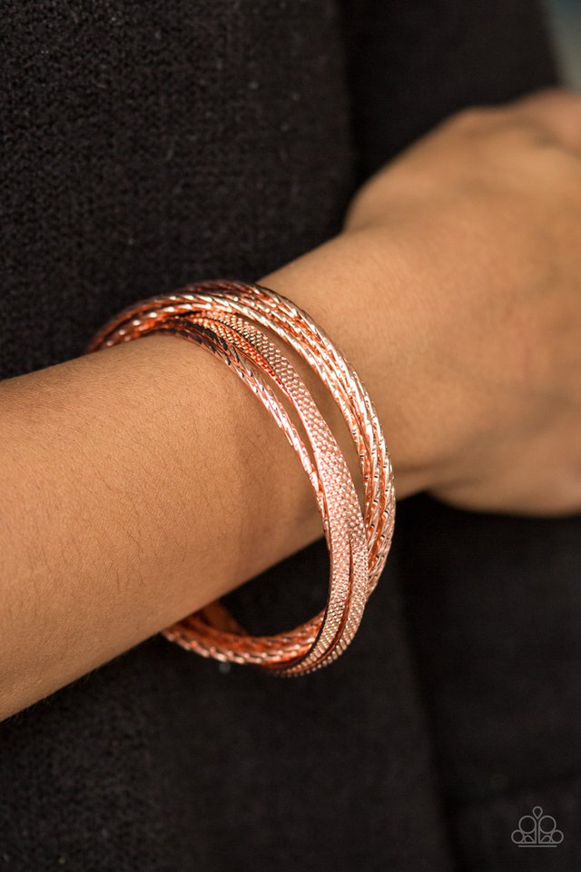 Paparazzi ♥ Metal Mogul - Copper ♥ Bracelet