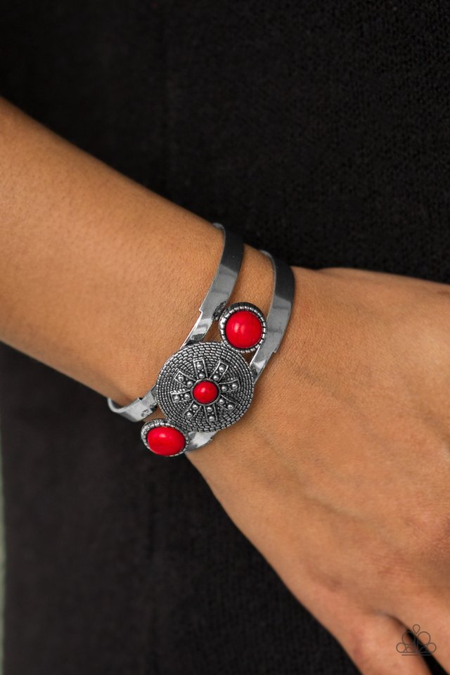 Paparazzi ♥ Here Comes The SUNDIAL - Red ♥ Bracelet