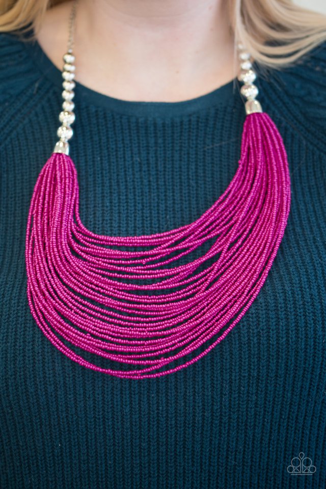 Paparazzi ♥ BEAD Brave - Pink ♥ Necklace