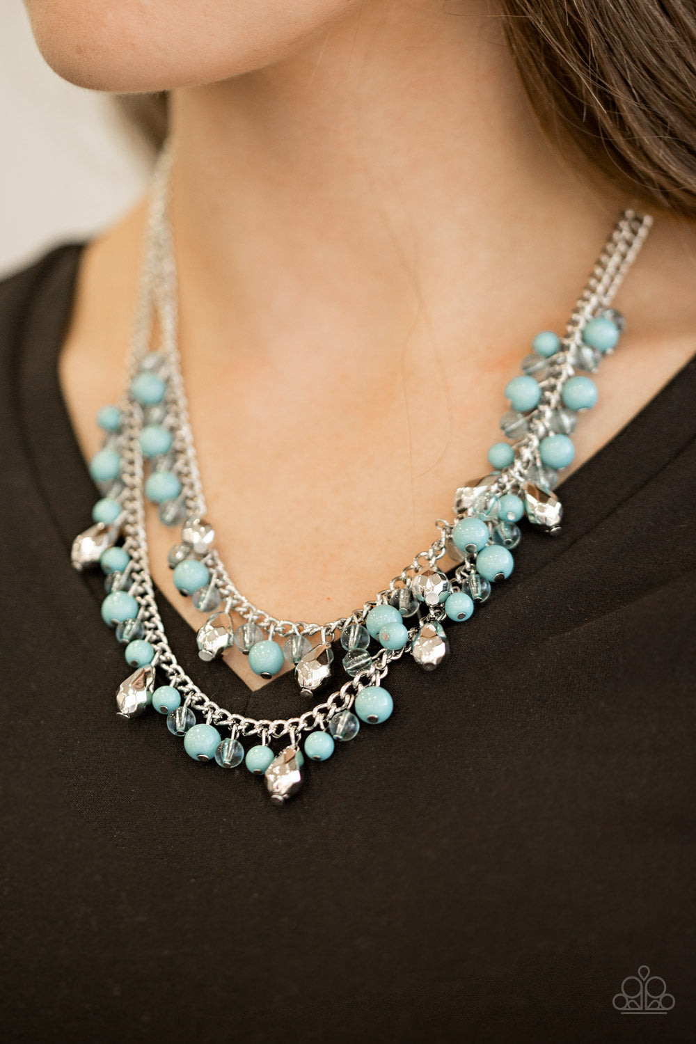 Paparazzi ♥ Mardi Gras Glamour - Blue ♥  Necklace